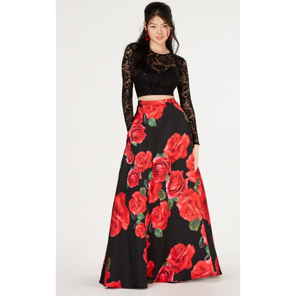 Long beautiful two pieces  floral dress